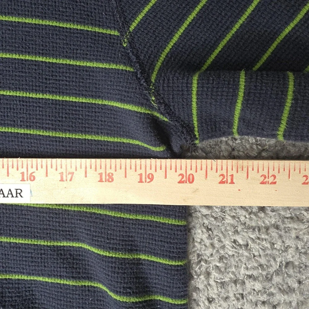 Abercrombie & Fitch Sweater Mens 2XL Navy Green Striped‎ Muscle Pullover Preppy